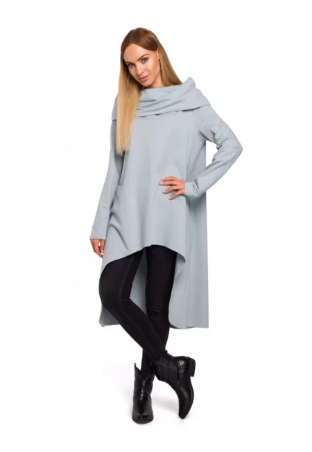 Асиметрична туника  в сив нюанс - Сив