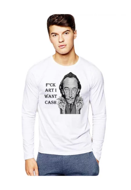 Бяла мъжка блуза - Dali - Искам ПАРИ