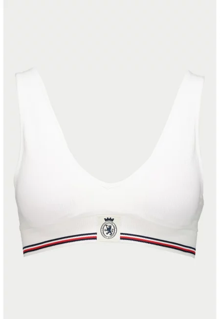 Бюстие с лого - Бял