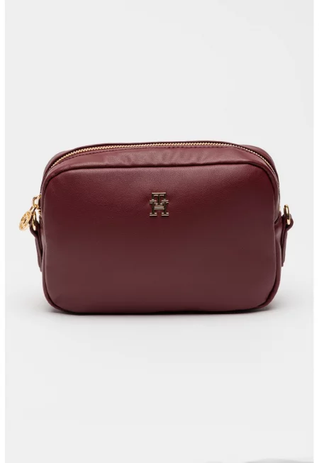 Чанта през рамо с лого - Бордо