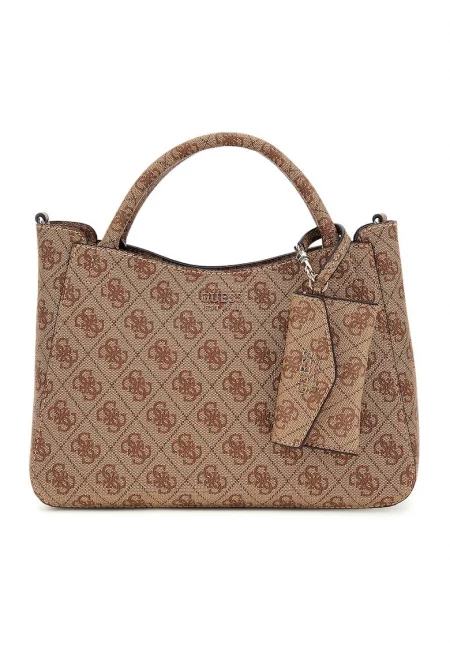 Чанта за рамо с монограм и отделящ се несесер