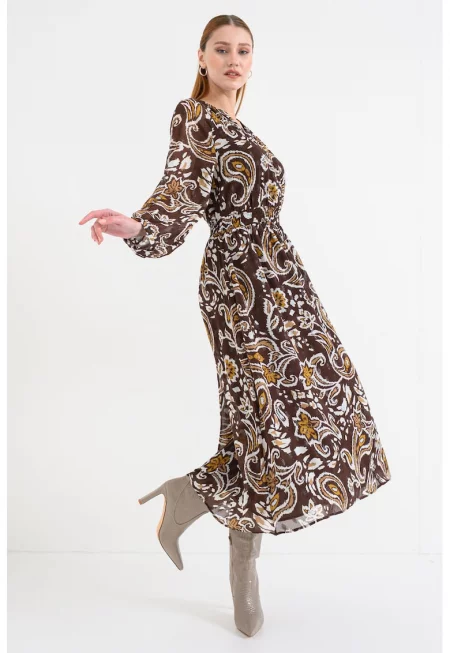 Дълга флорална рокля