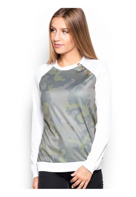 Дамска бяла блуза  удобна материя -