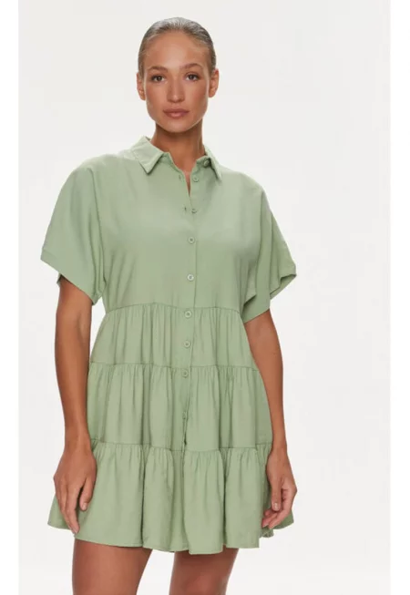 Дамска рокля -  302170715 - Вискоза - Зелена - Зелен