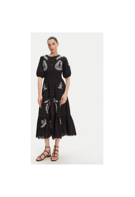 Дамска рокля  PL953743 - Памучна - Черна - Черен