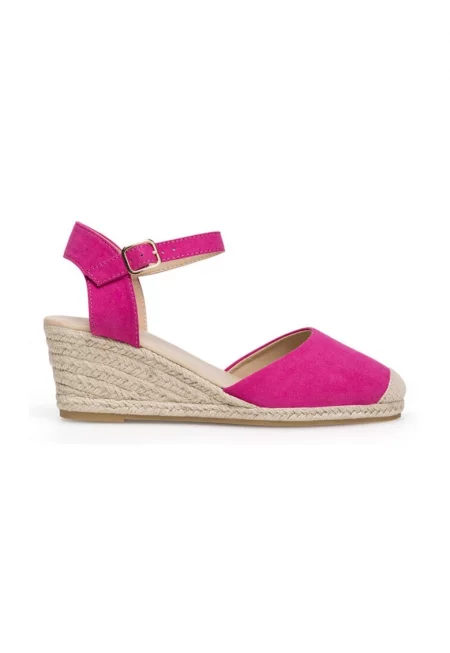 Дамски еспадрили -  590559 - текстил - розови -