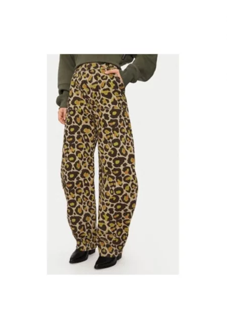 Дамски панталон -  304543036 - Памук - Кафяв - Кафяв