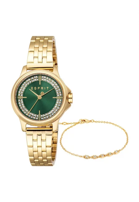 Дамски ръчен часовник  30 мм - стомана - златист цвят