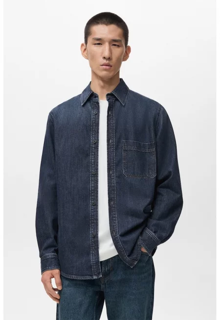 Дънкова риза със стандартна кройка