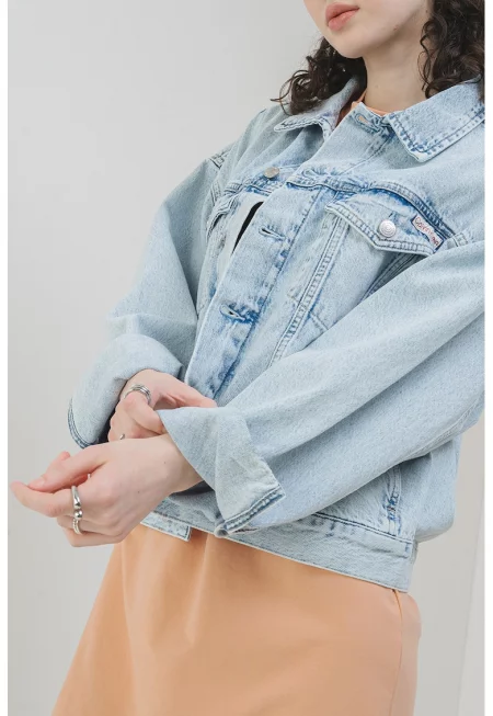 Дънково яке с паднали ръкави