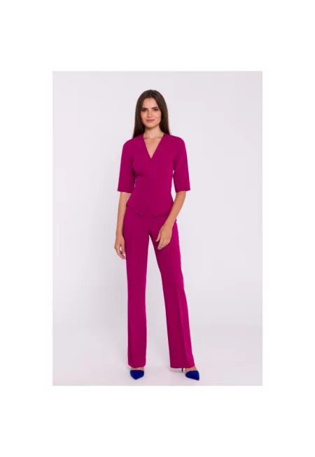 Елегантен дамски гащеризон с пеплум -