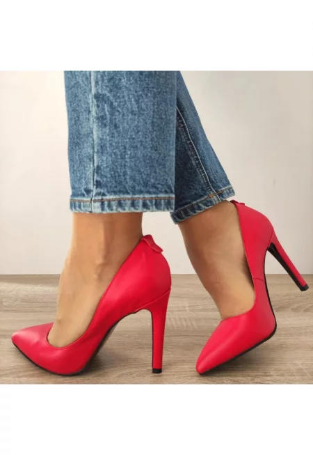 Елегантни дамски обувки  374 - Червени - Червен