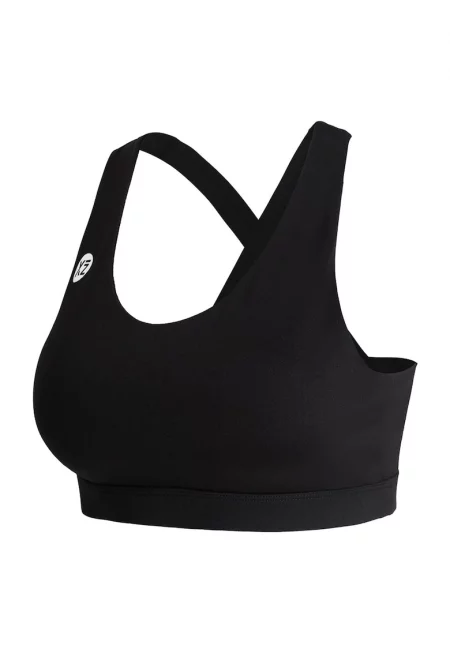 Фитнес бюстие ICONE 29007 с кръстосани презрамки - Черен