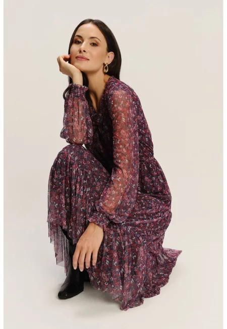 Флорална шпиц рокля