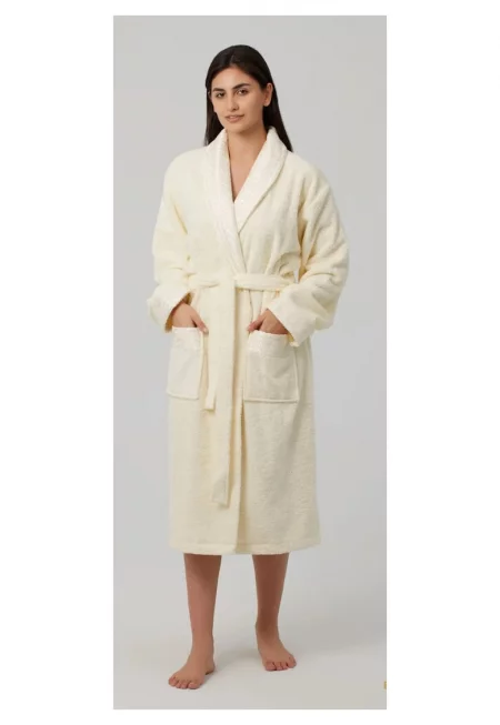 Хотелски халат за баня от памук - Мохер - унисекс