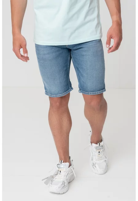 Къси дънки с памук със средна талия