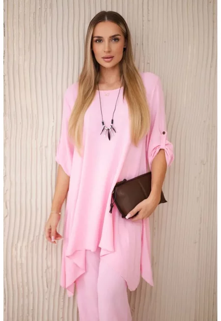 Комплект от свободна блуза и панталони - Един размер