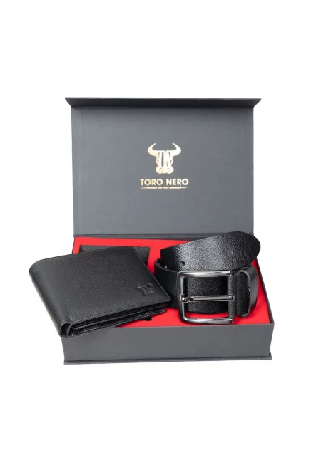 Комплект портфейл и колан Penna - Мъжки - Естествена кожа