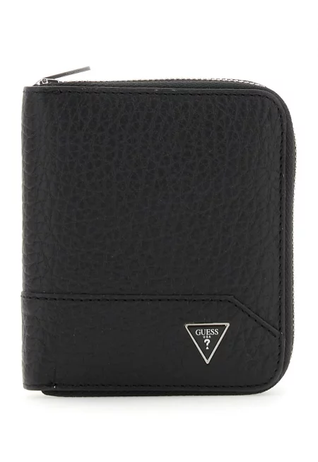 Кожен портфейл с метално лого