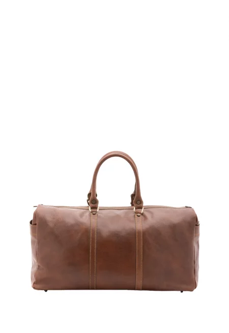 Кожен сак с дръжки - 35 л - Кафяв