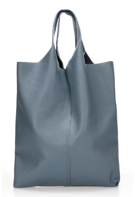 Кожена чанта - Сив