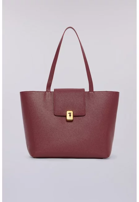 Кожена шопинг чанта