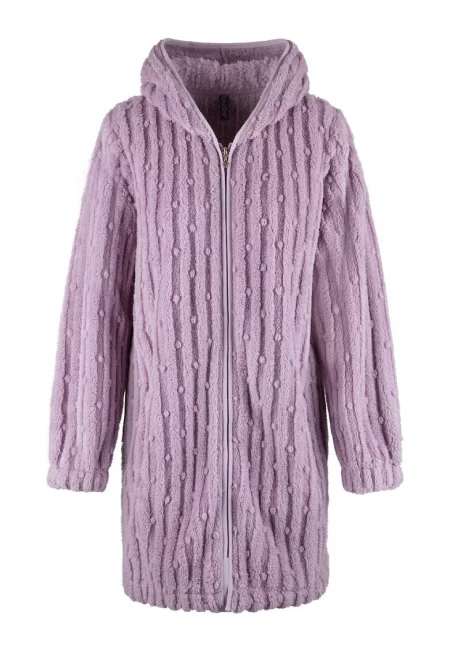 Мъхесто домашно худи - Прашно розово