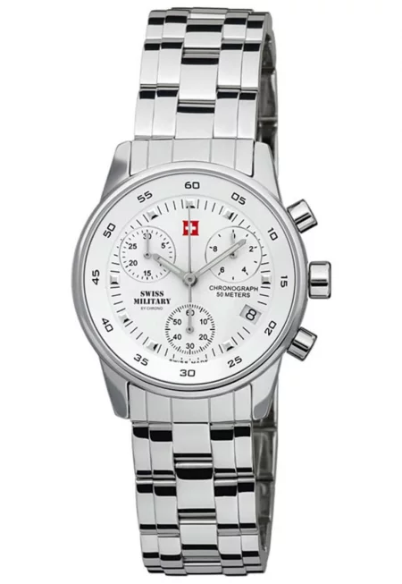 Мъжки часовник  хронограф - метална верижка - 30 мм - 185 мм - 5 ATM