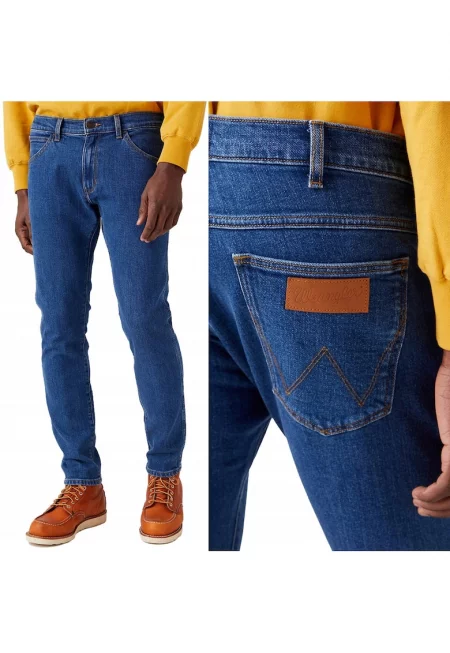 Мъжки дънки Wrangler  813 - вталени - сини - W36 L34 - еластични