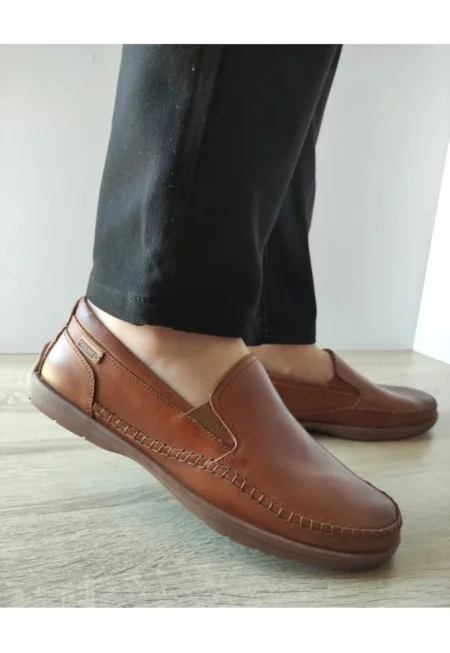 Мъжки ежедневни обувки  M9A-3111 от кафява кожа - Кафяви -