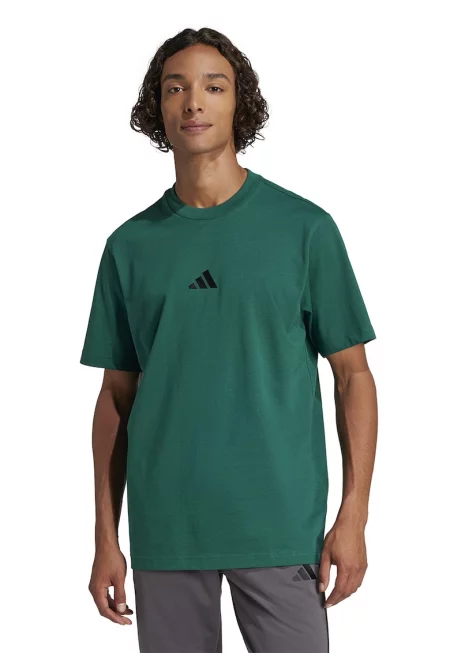 Памучна тениска с бродирано лого - Бледозелен