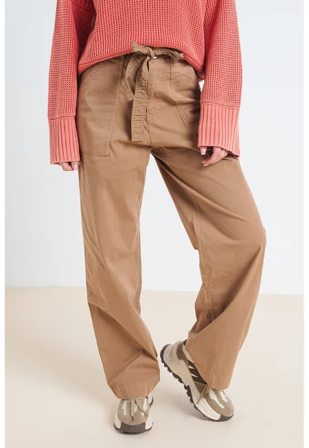 Панталон Takiwa с висока талия - Камел