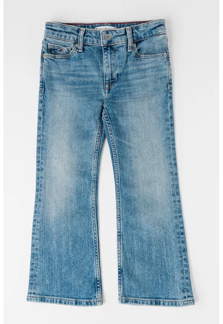 Прави дънки - Светлосин меланж