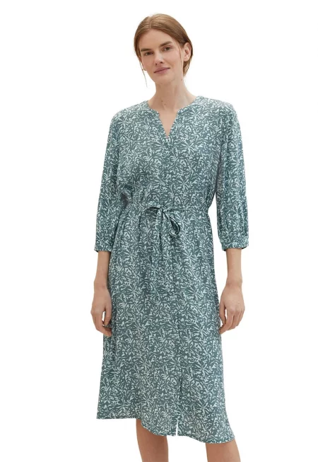 Разкроена миди рокля с принт