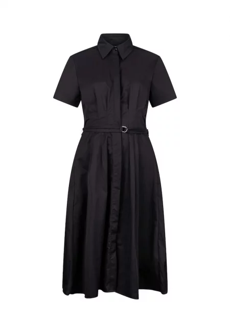 Разкроена рокля - Черен