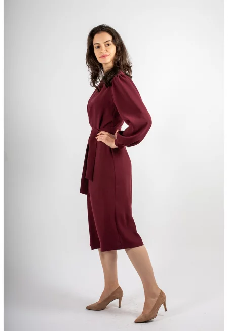 Разкроена рокля Sonja - Бордо