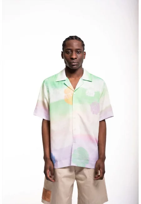 Риза с къс ръкав и флорален принт - Многоцветен