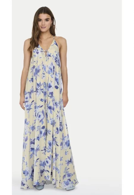 Рокля -  18674 - Вискоза - Екрю