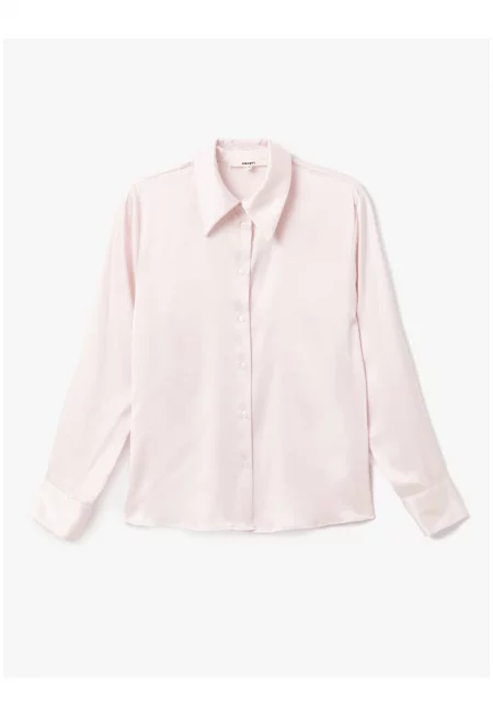 Сатинирана риза с дълги ръкави