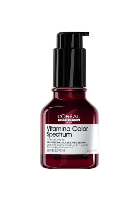 Серум за боядисана коса  Serie Expert Vitamino Color Spectrum Glass Shine - с 5% Apha-silane - хидратация - Устойчивост 10 измивания - UV и термична защита 230°C -