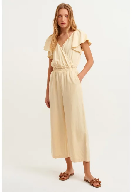 Скъсен гащеризон Pavazelum - Слонова кост