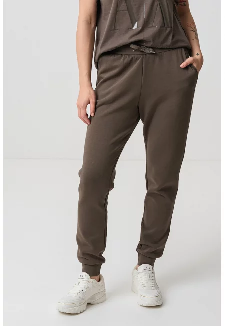 Спортен панталон със стеснен крачол - Каки