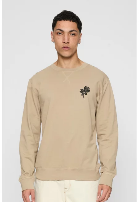 Суитшърт с памук с овално деколте