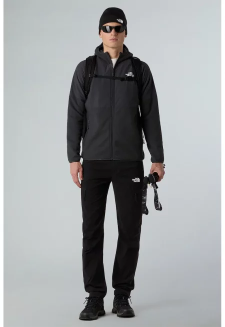 Суитшърт за хайкинг Glacier с цип - Tъмносив