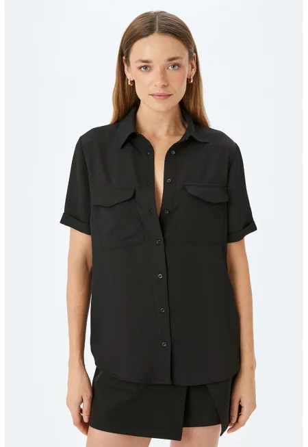 Свободна риза с джобове на гърдите