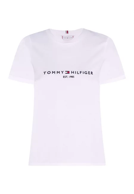 Тениска Heritage от органичен памук с лого - Бял/Светлолилав/Тъмносин