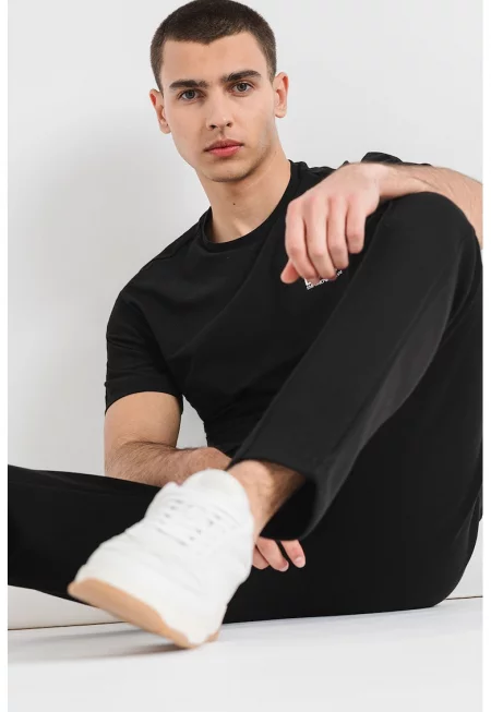 Тениска с лого - Бял/Черен