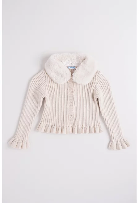 Жилетка с отделяща се плюшена яка