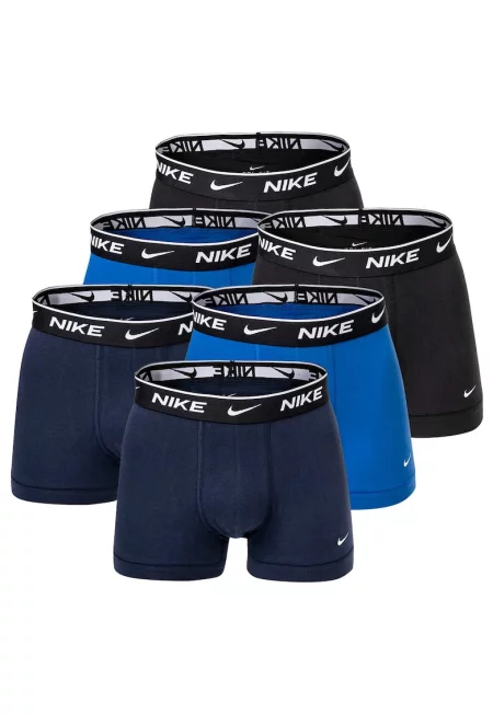 Боксерки с лого на талията - 6 чифта - Черен/Син