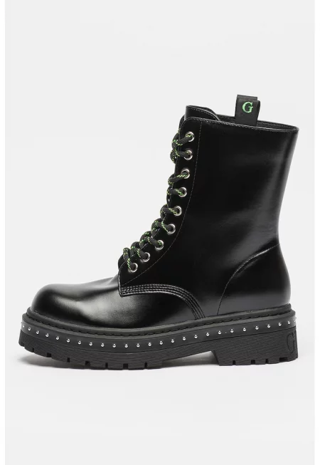 Боти от еко кожа - Черен